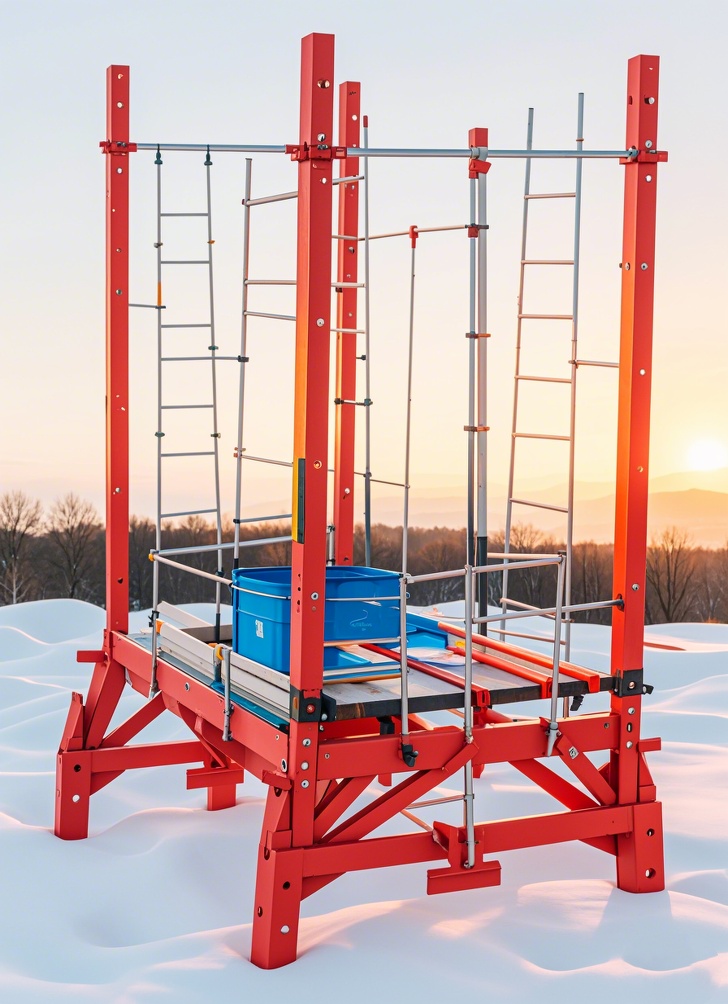 Mobile electric scaffolding lift