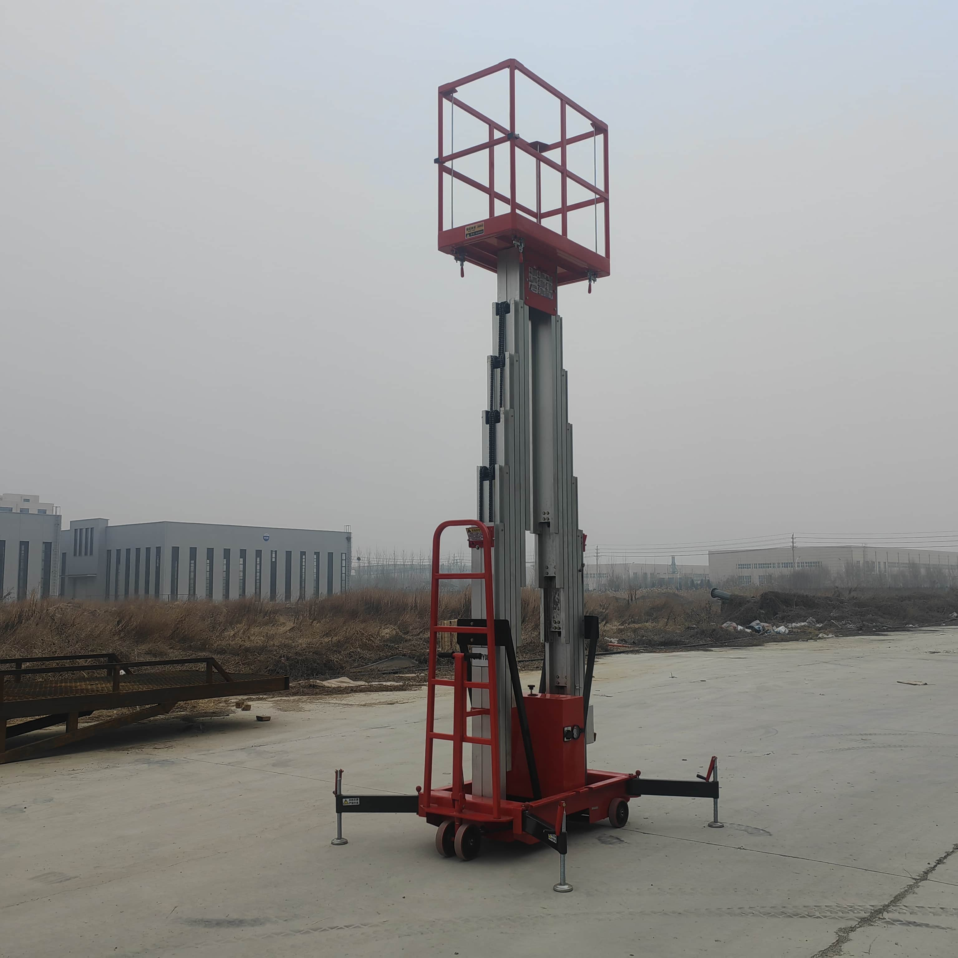 Two Mast Self Propelled Aluminum Man Lift