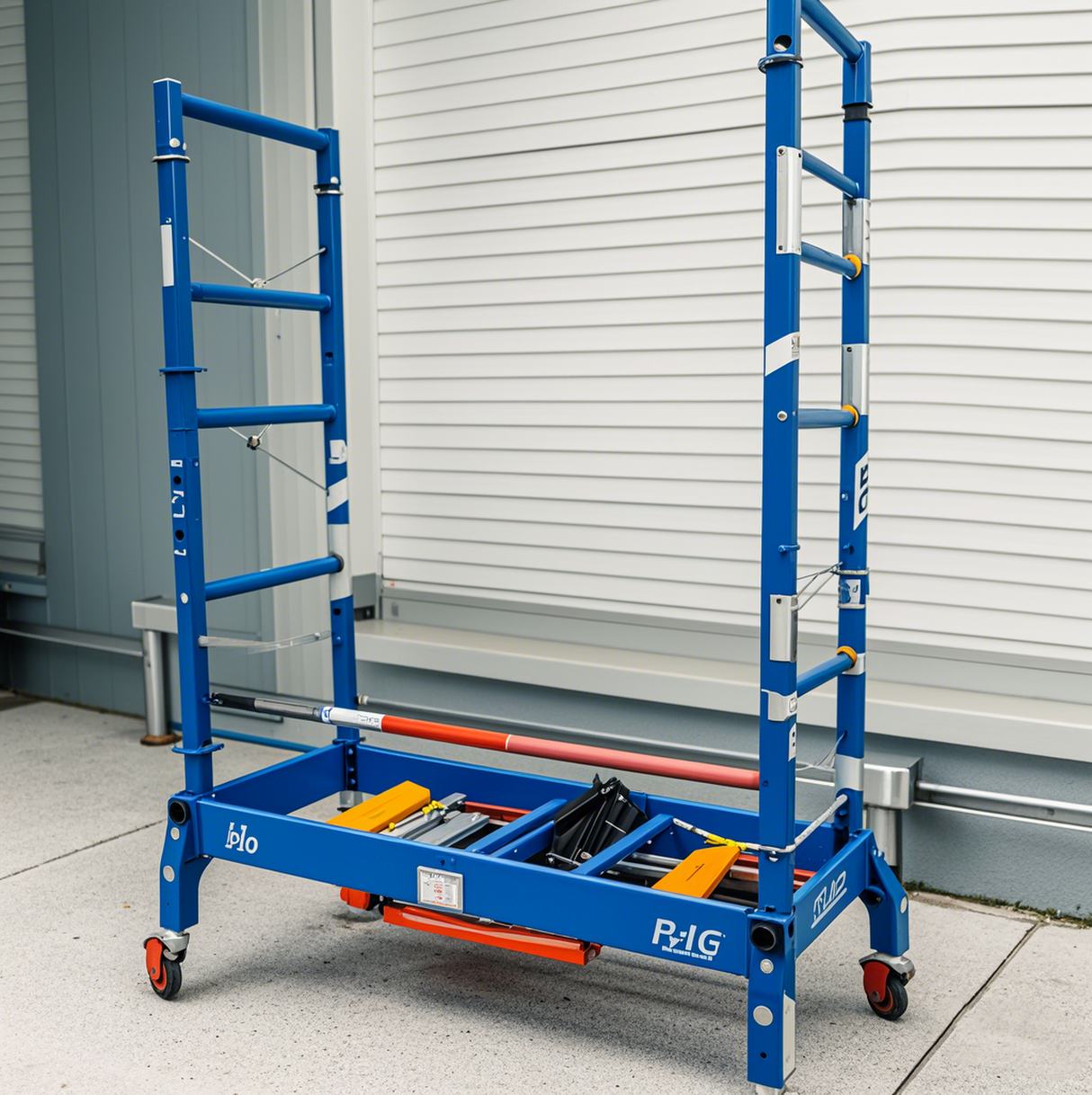 Mobile electric scaffolding lift