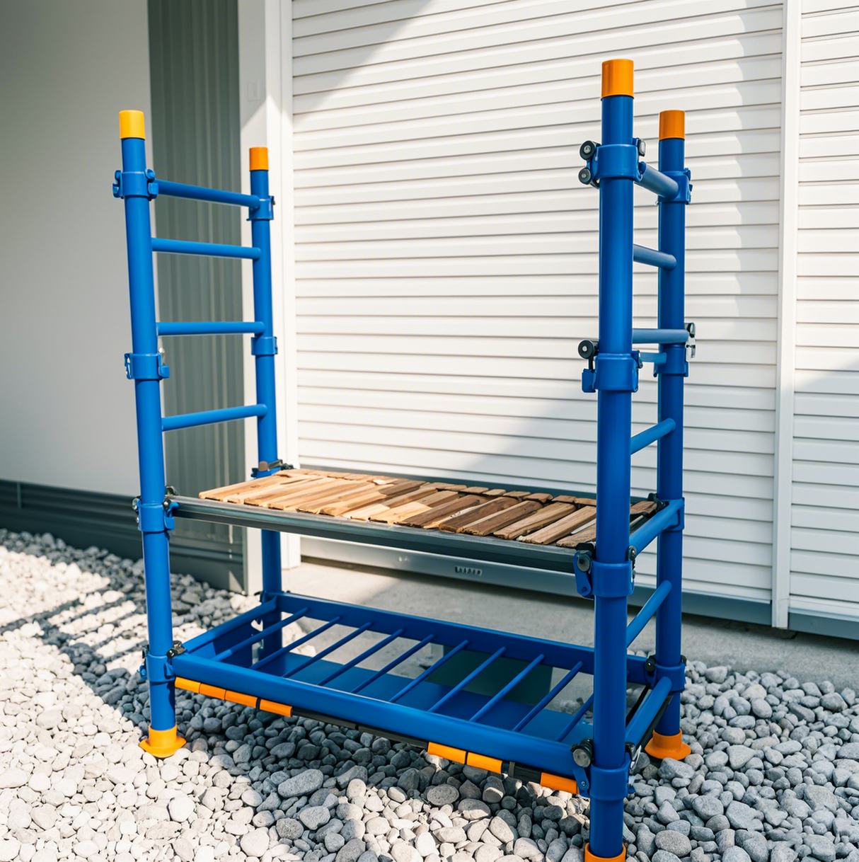 Mobile electric scaffolding lift