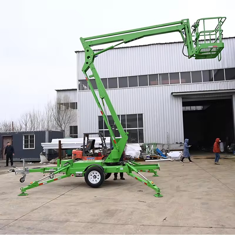 9m-22m Hydraulic cylinder lifts for wide-range operations Four-wheeled trailer-mounted boom lifts Jib cranes Aerial boom lifts